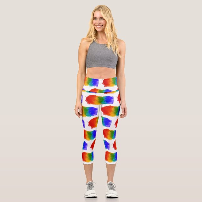 Leggings Capri Fierté moderne de SlipperyJoe éclaboussure d'énerg (Recto)