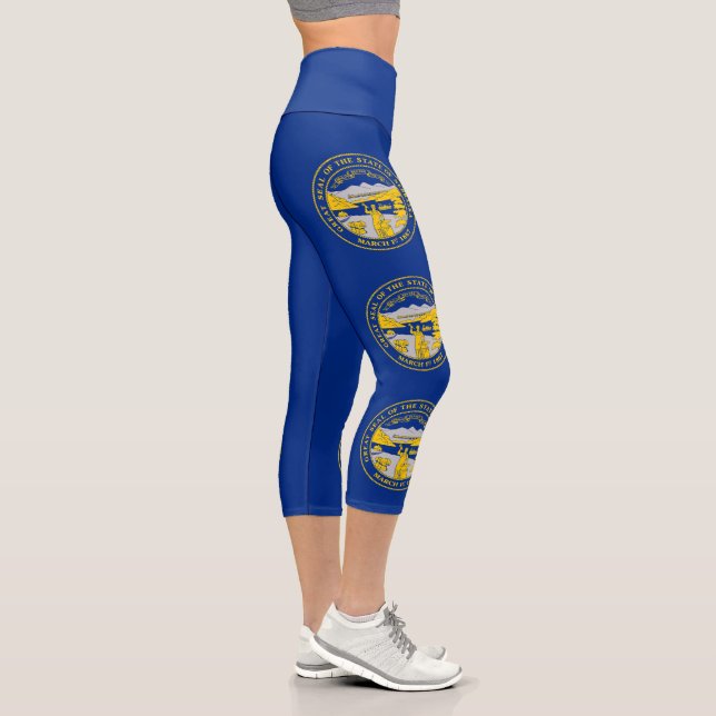 Leggings Capri Flag du Nebraska (Droite)