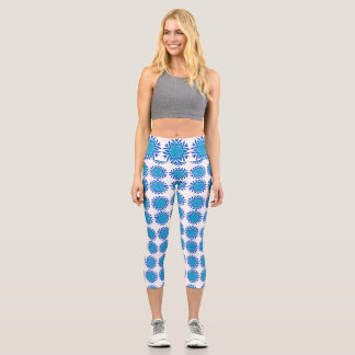 Leggings Capri Flake motif Haut taille