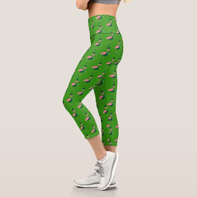 Leggings Capri Flamant rose Animal Green St Patrick’s Day (Gauche)