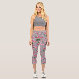 Leggings Capri Flamants roses Love Motif 6