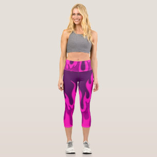 Leggings Capri Flames roses