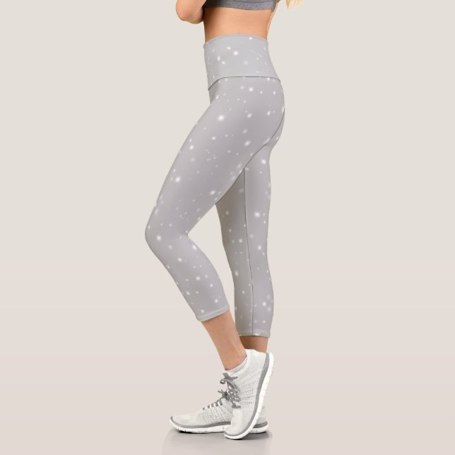 Leggings Capri Flamme gris argenté (Gauche)