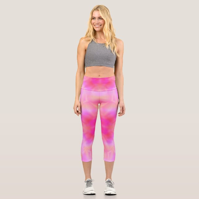 Leggings Capri Flèche rose (Recto)