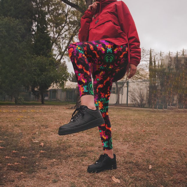 Leggings Capri Fleur abstrait (Créateur téléchargé)