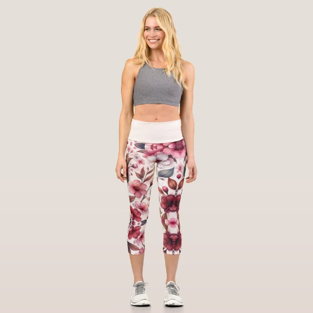 Leggings Capri Fleur de Cerisier (Recto)