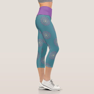 Leggings Capri Fleur de Vie - Mandala Style Inde 1