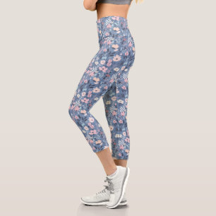 Leggings Capri Fleur d'été Abstrait