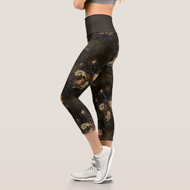 Leggings Capri Fleur gothique vintage (Gauche)