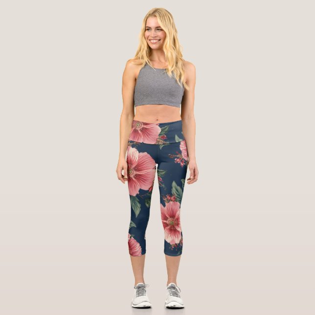 Leggings Capri Fleur haut de gamme  (Recto)