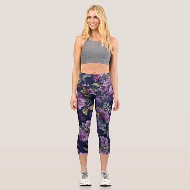 Leggings Capri Fleur haut de gamme  (Recto)