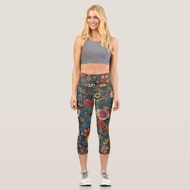Leggings Capri Fleur haut de gamme  (Recto)