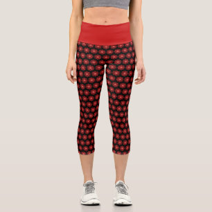 Leggings Capri Fleur Mandala Dot Rouge