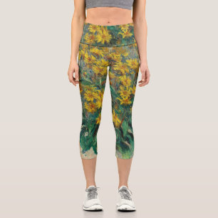 Leggings Capri Fleurs d'artichauts de Jérusalem par Claude Monet