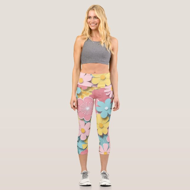 Leggings Capri Fleurs de papier (Recto)