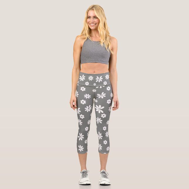 Leggings Capri Fleurs et pétales 2 (Recto)