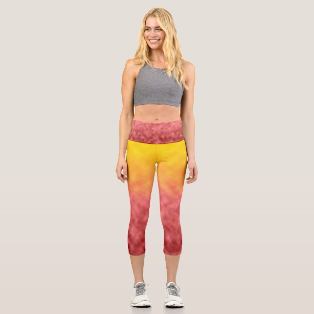 Leggings Capri Floraison du solstice (Recto)