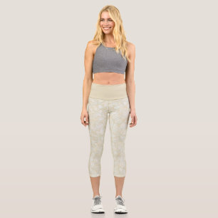 Leggings Capri Flore de crème