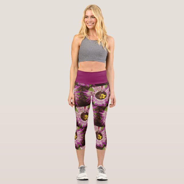 Leggings Capri flower picture capri (Recto)