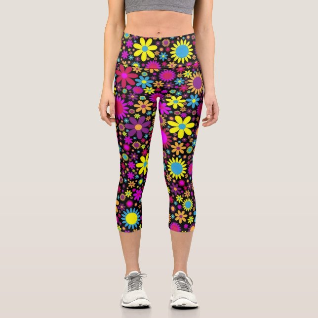 Leggings Capri Flower Power (Recto)
