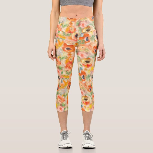 Leggings Capri Flowers (Recto)