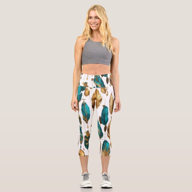 Leggings Capri Flux de plume - Gravité en mouvement (Recto)