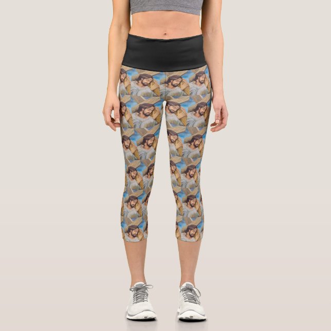 Leggings Capri Foi chrétienne Jésus Christ (Recto)