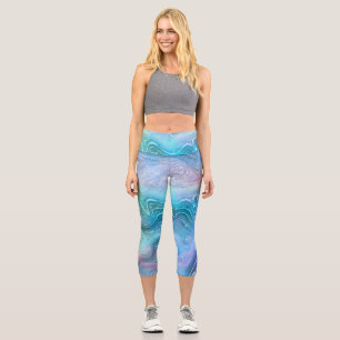 Leggings Capri Fond de texture en pierre de marbre liquide abstra