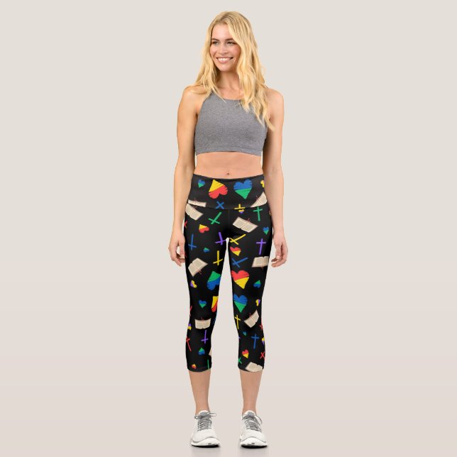 Leggings Capri Fondée sur la foi (Recto)