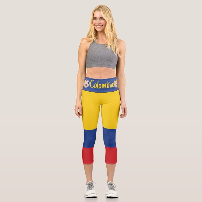Leggings Capri Football Colombien (Recto)