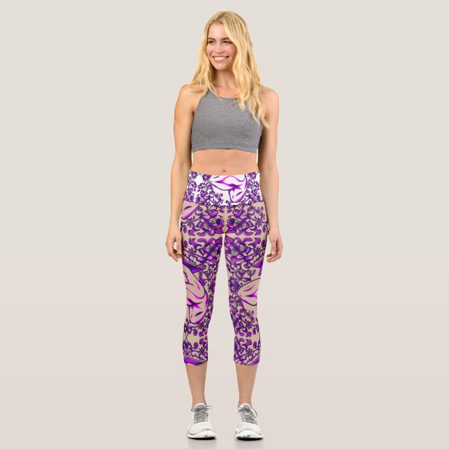 Leggings Capri Force et bourse - Puissance ornementale (Recto)