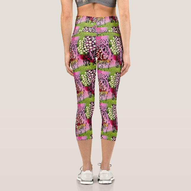 Leggings Capri Forêt de Cherry Spring (Verso)