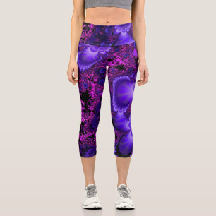 Leggings Capri Fractal de fleurs Capris