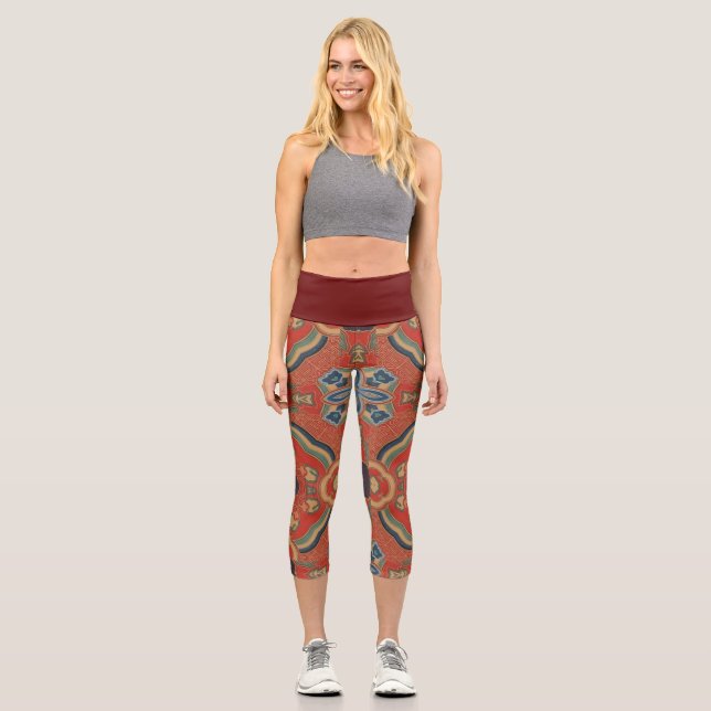 Leggings Capri Fractal | Zazzle_Growshop (Recto)
