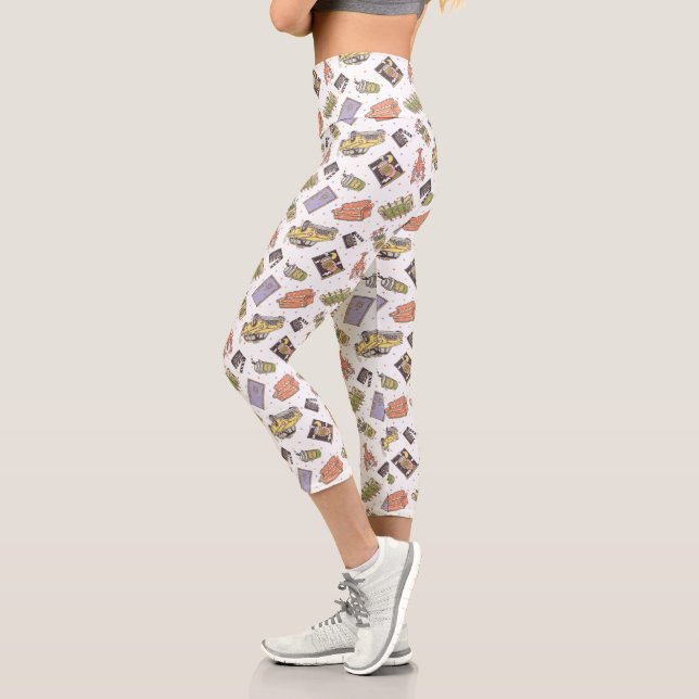 Leggings Capri FRIENDS™ | Motif à pois et icônes (Gauche)