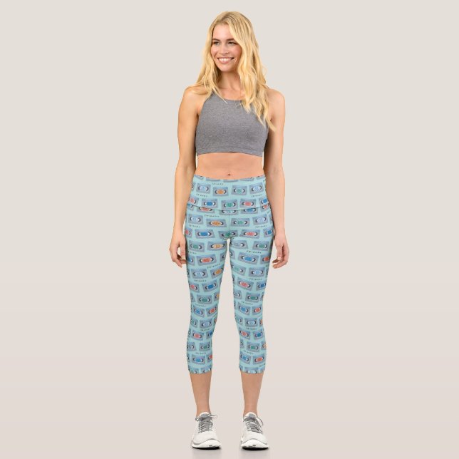 Leggings Capri FRIENDS™ | The One With Video Tape Pattern (Recto)