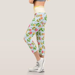 Leggings Capri Fumée Et Fleurs