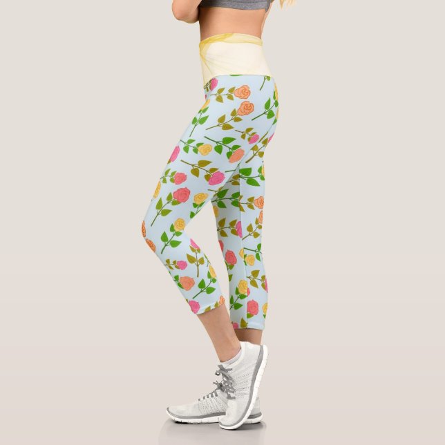Leggings Capri Fumée Et Fleurs (Gauche)