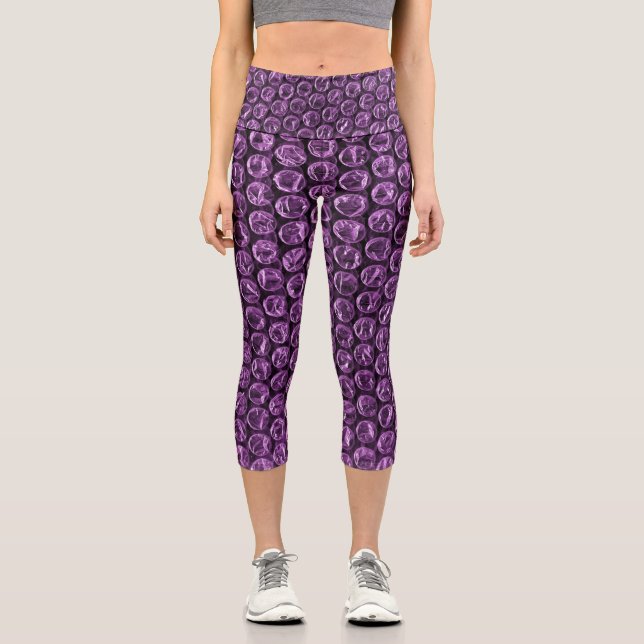 Leggings Capri FUN Buble Wrap Purple (Recto)