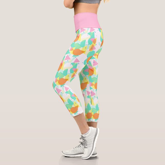 Leggings Capri Funky Abstrait Hip les années 50 Motif d'art (Gauche)
