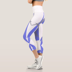 Leggings Capri Funky Pastel Violet Violet Abstrait Art