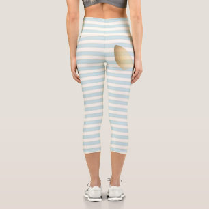 Leggings Capri Funny Brûlé Repassage Mignon Bébé Rayures Bleues