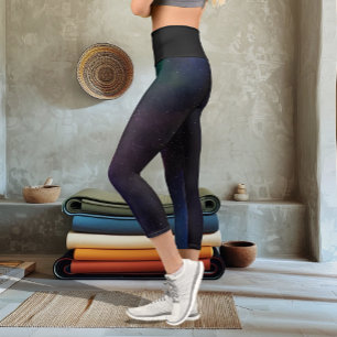 Leggings Capri Galaxie de la nébuleuse du voile céleste Champ d'é