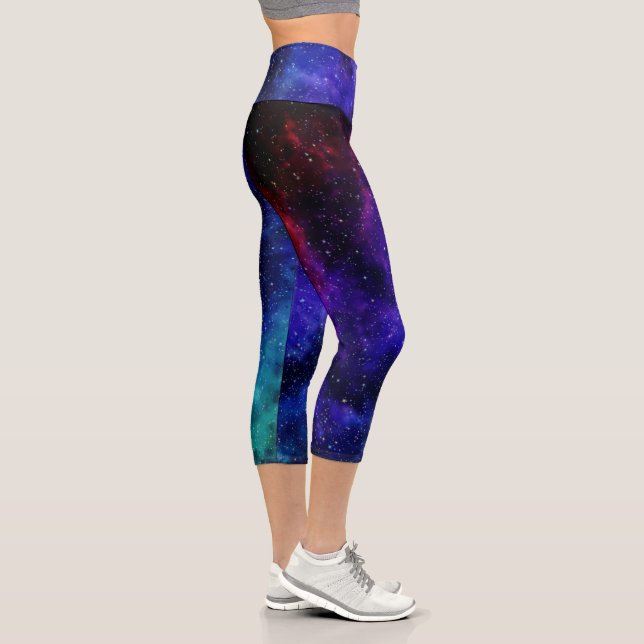 Leggings Capri Galaxy Colorée Lumineuse Légendes Capri (Droite)