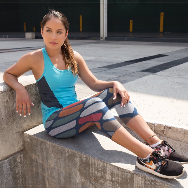 Leggings Capri Galets de gribouillis (Créateur téléchargé)