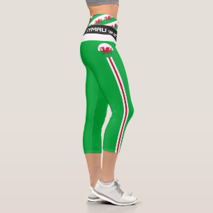 Leggings Capri Galles & Gallois Drapeau mode CYMRU, Fitness, Spor