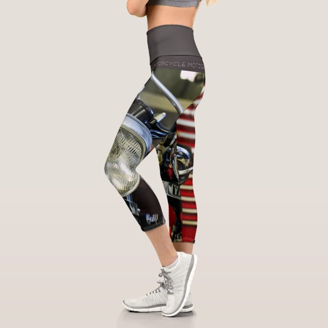 Leggings Capri Garage moto rouge Motorbike (Gauche)