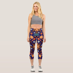 Leggings Capri Geometric Harmony