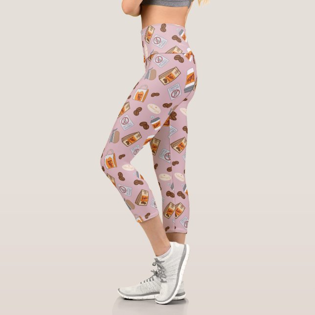Leggings Capri Gilmore Girls | Luke's Diner Coffee Motif (Gauche)