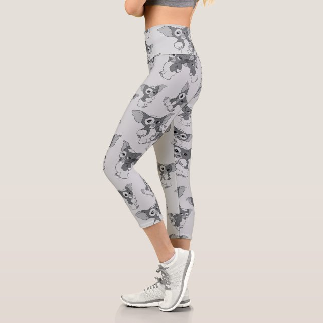 Leggings Capri Gizmo | Motif noir et blanc (Gauche)